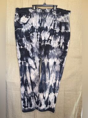 Makobi Black White Tie Dye Jeans